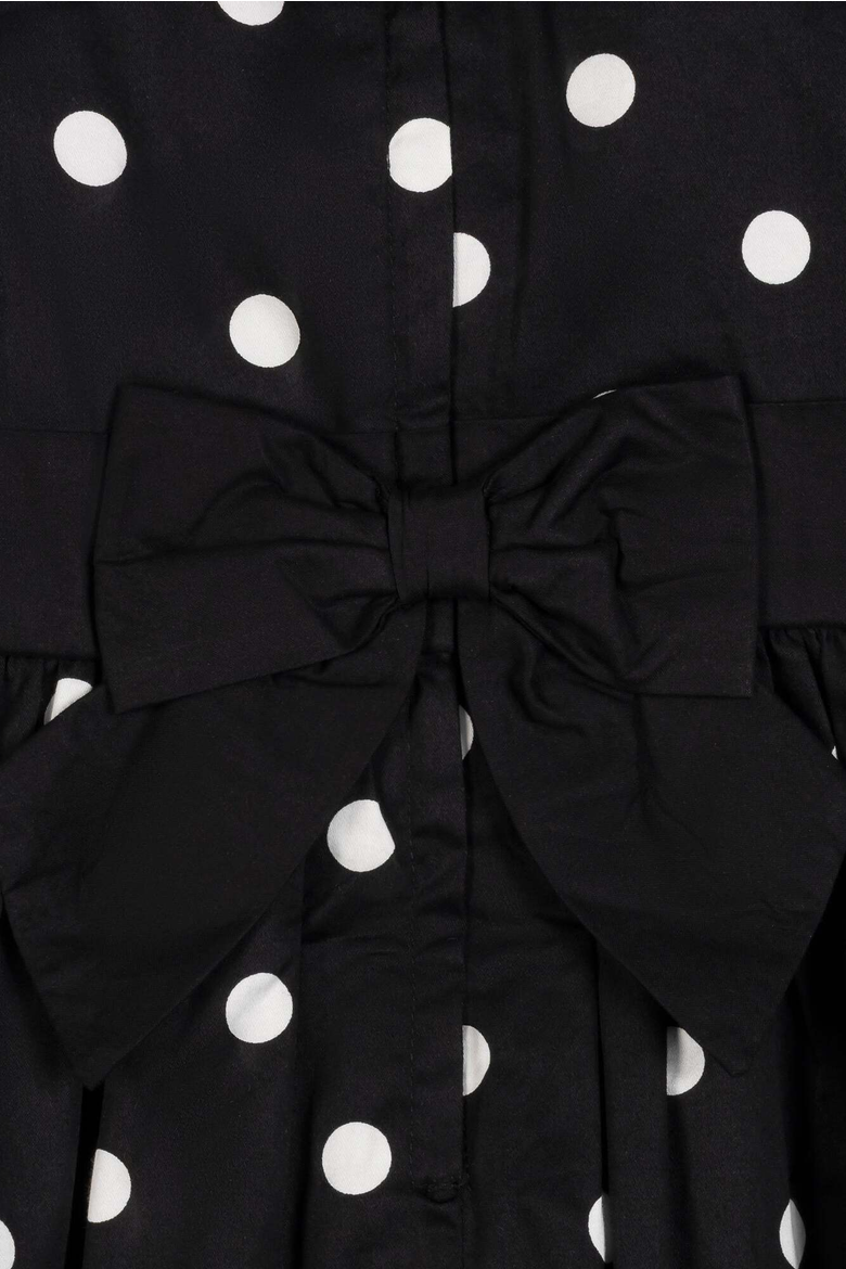 Kids' Organic Puff Sleeve Party Dress, Alternate, color, Black Polka Dot