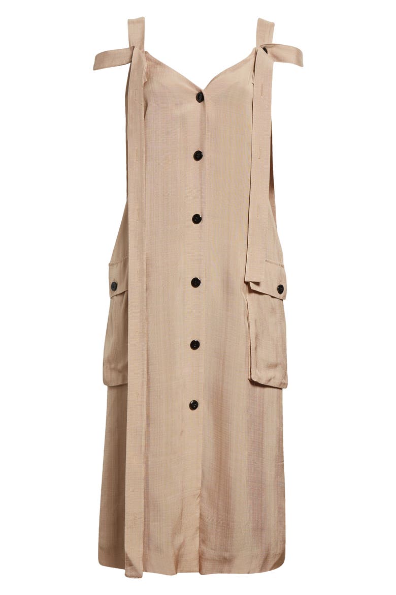 Adriano Button-Up Midi Dress, Alternate, color, SAND