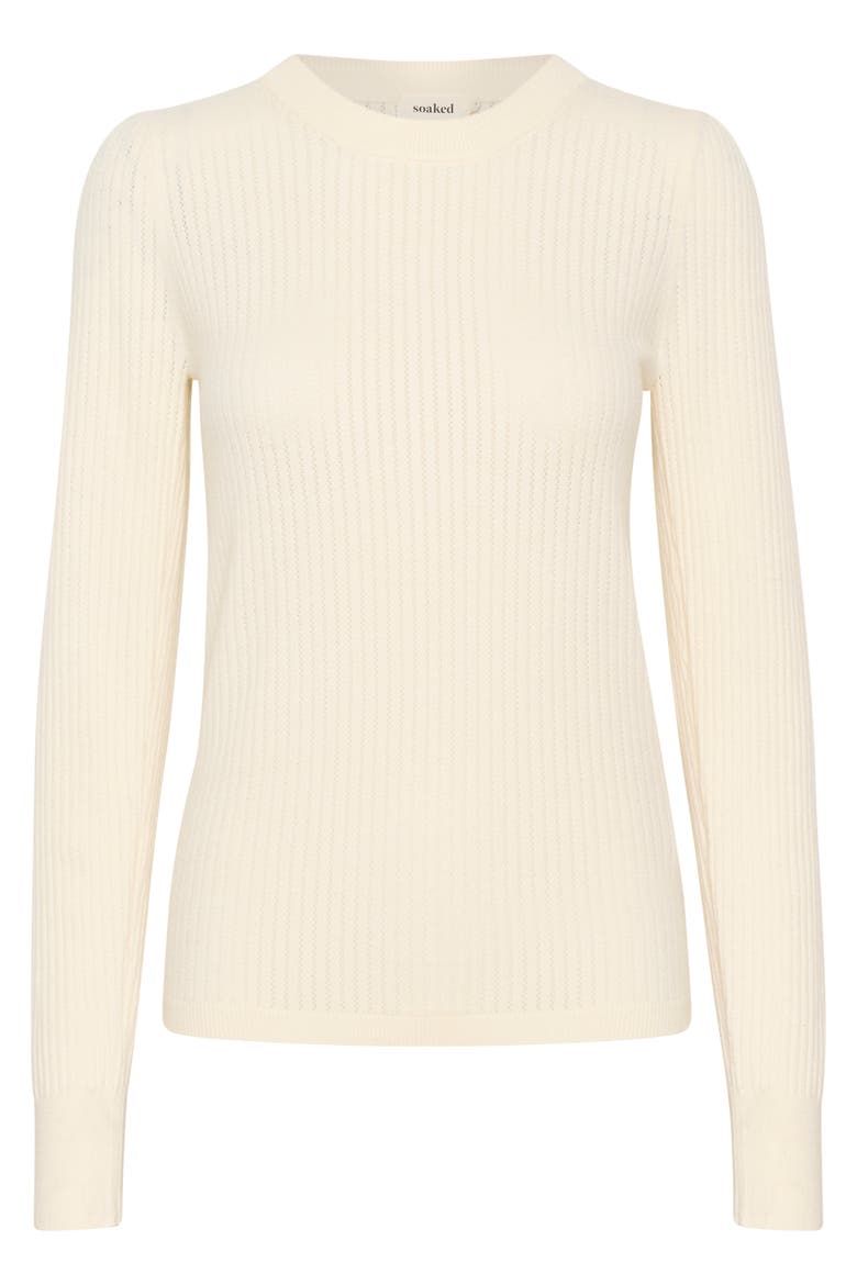 SLSpina Slim Fit Crew Neck Pullover, Alternate, color, Whisper White