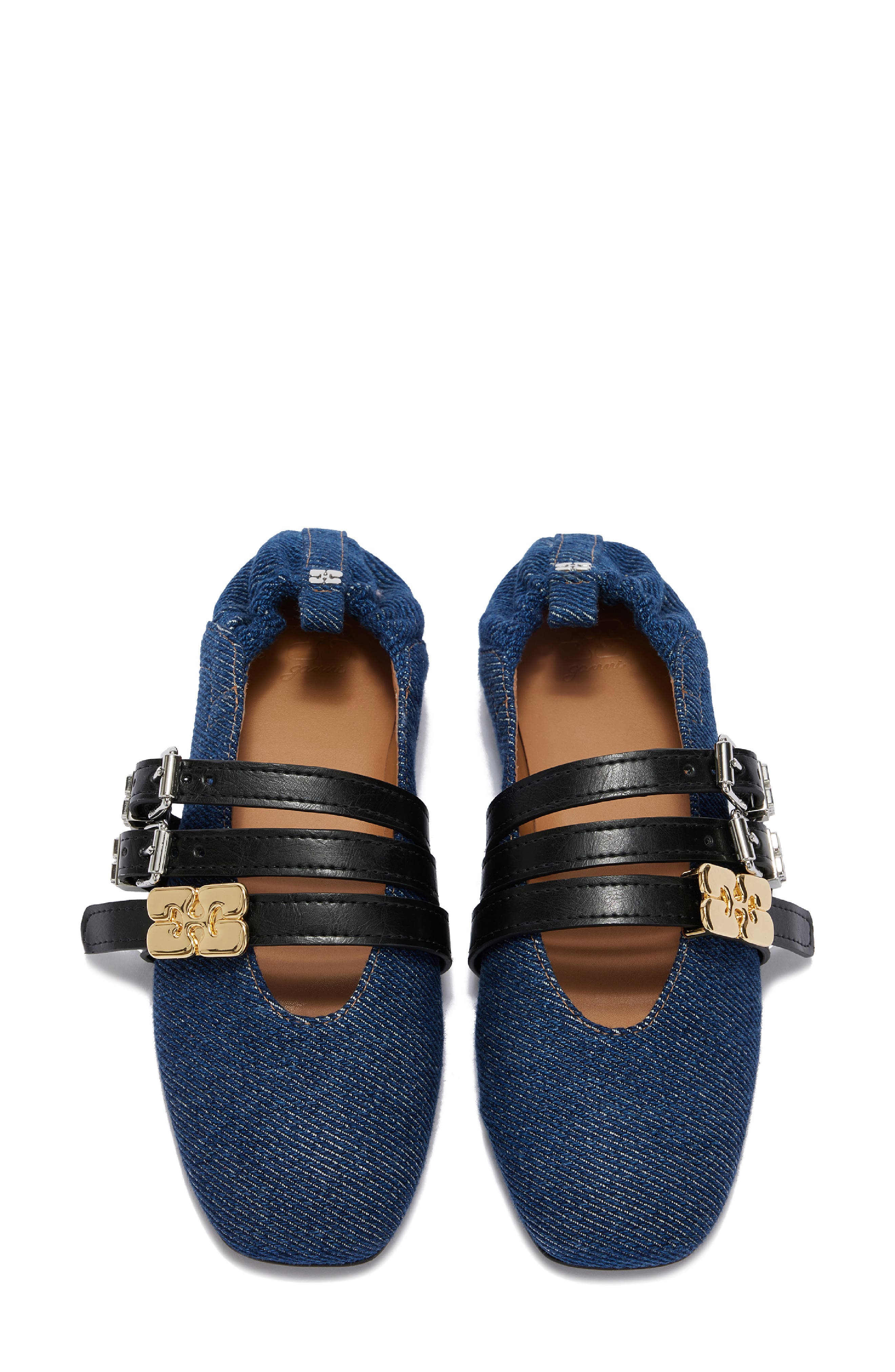 Ganni Mary Jane Ballet Flat, Alternate, color, Dark Blue Vintage