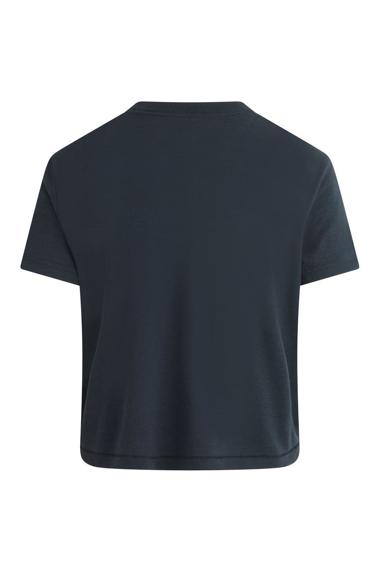 The Collegiate Logo Crop Graphic T-Shirt, Alternate, color, NAVY
