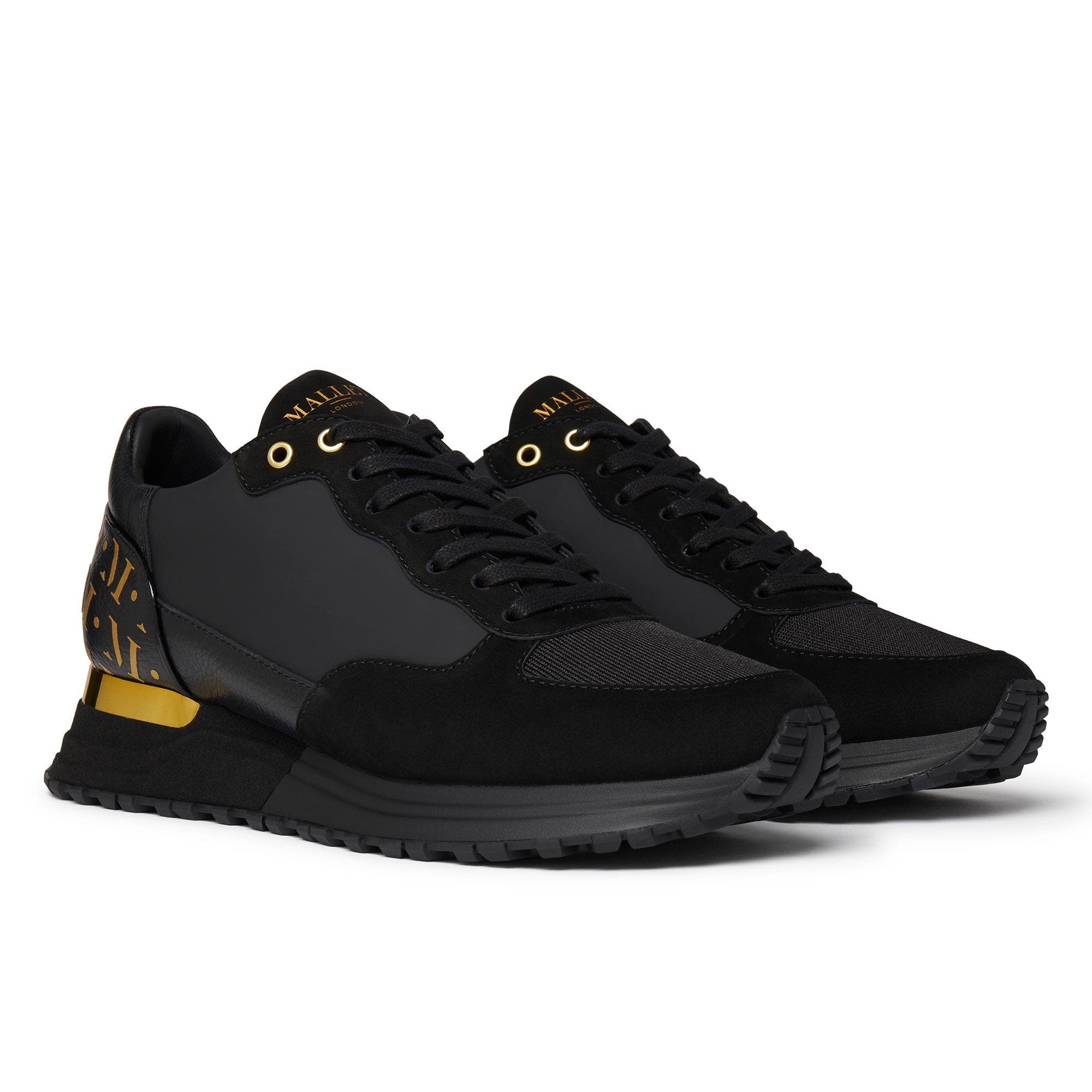 MALLET Popham Luxe Gloss Sneakers, Alternate, color, Black / Gold