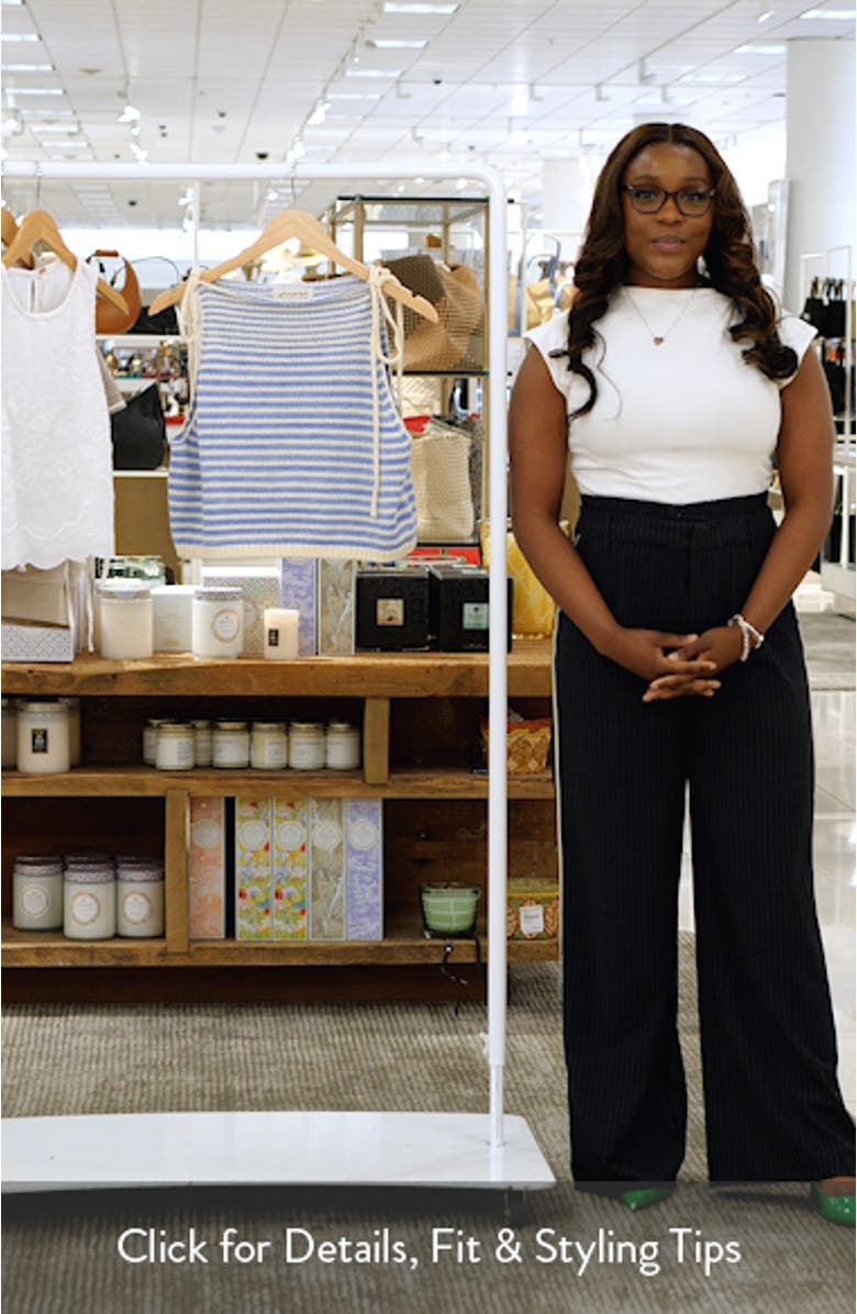 Claire Stripe Knit Crop Camisole, sales video thumbnail