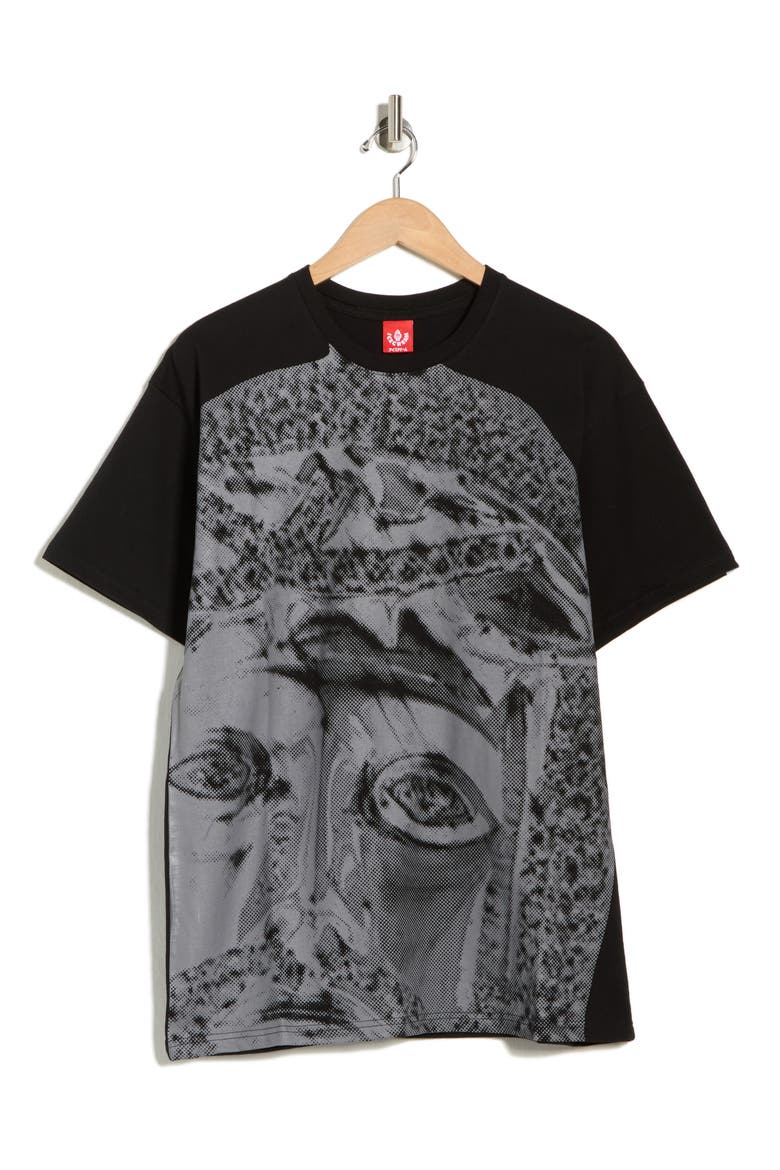 Big Face Graphic T-Shirt, Alternate, color, BLACK