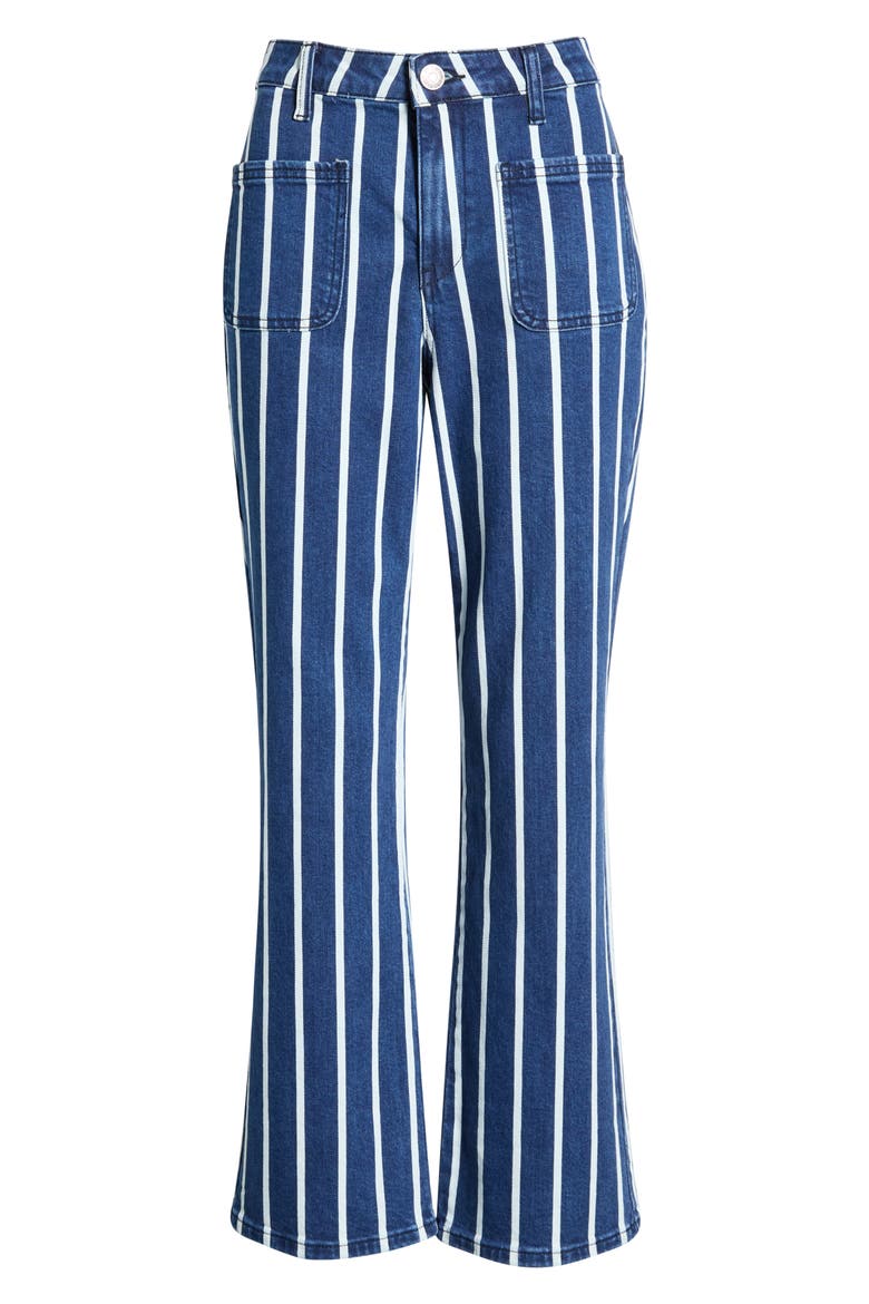 Kelsey High Waist Kick Flare Jeans, Alternate, color, INDIGO/ WHITE
