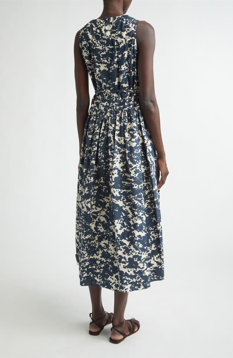 Max Mara Teresa Print Cotton Midi Dress, Alternate, color, Ultramarine