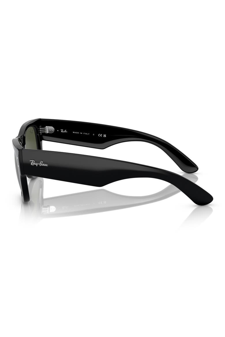 Mega Wayfarer 52mm Square Sunglasses, Alternate, color, BLACK