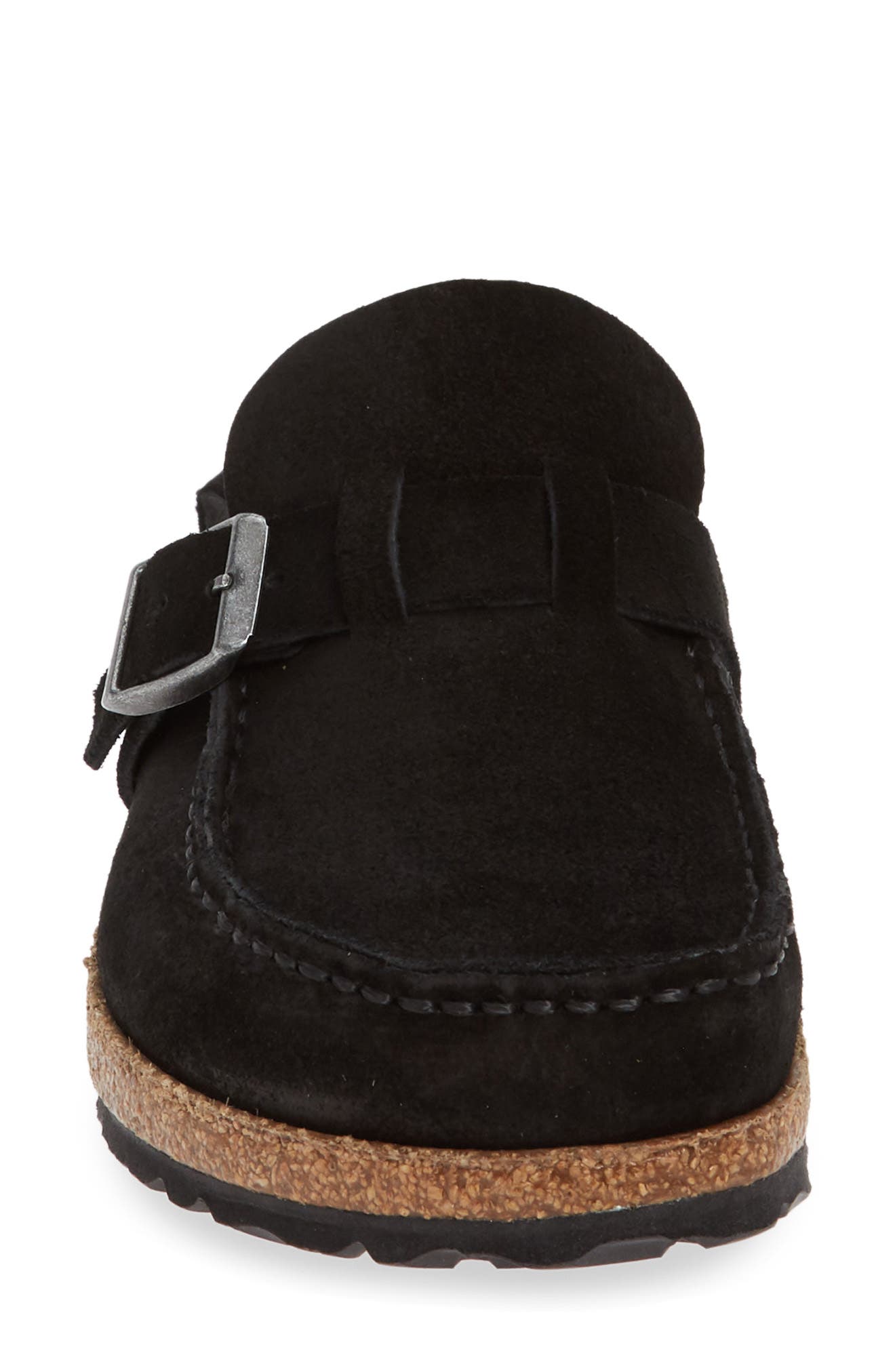 Birkenstock Buckley Clog, Alternate, color, Black Suede