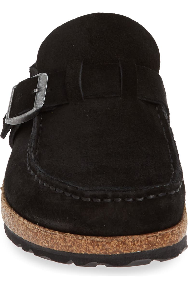 Birkenstock Buckley Clog, Alternate, color, Black Suede