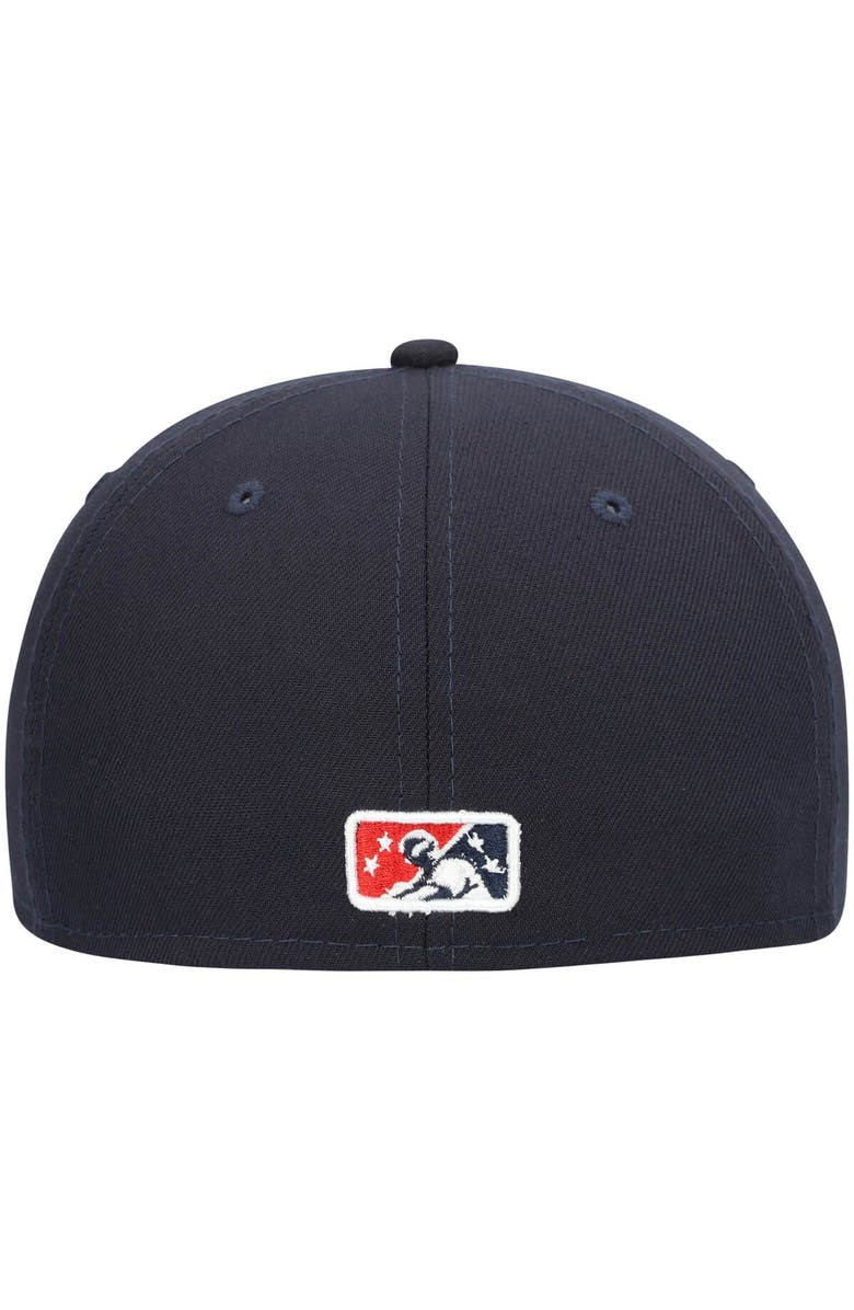 New Era Men's New Era Navy Fredericksburg Nationals Authentic Collection Road 59FIFTY Fitted Hat, Alternate, color, 