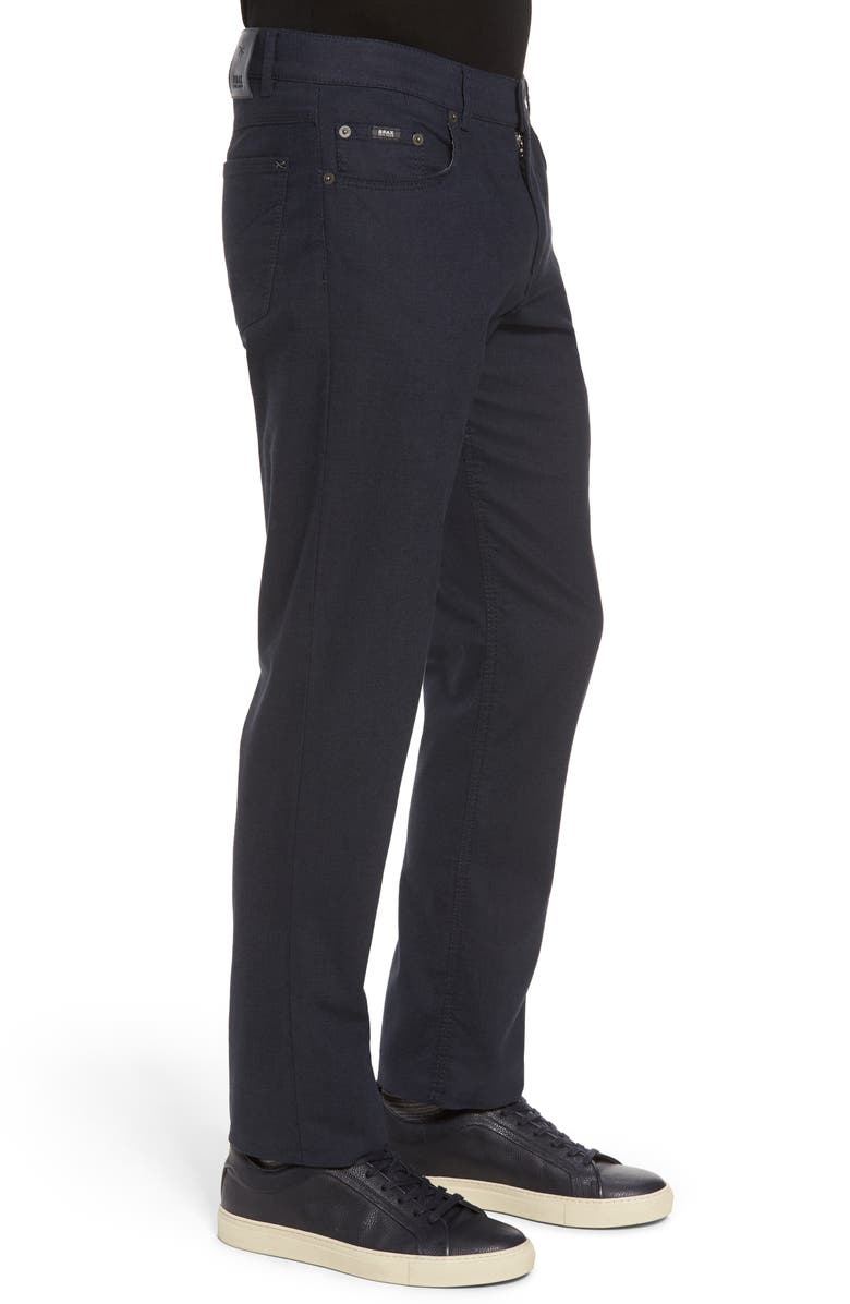Brax Five-Pocket Stretch Cotton Trousers, Alternate, color, Navy