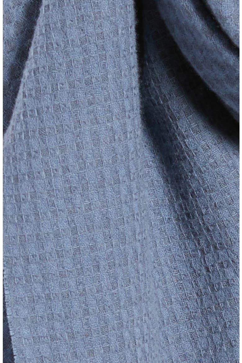 Check Cashmere & Wool Scarf, Alternate, color, AZUL