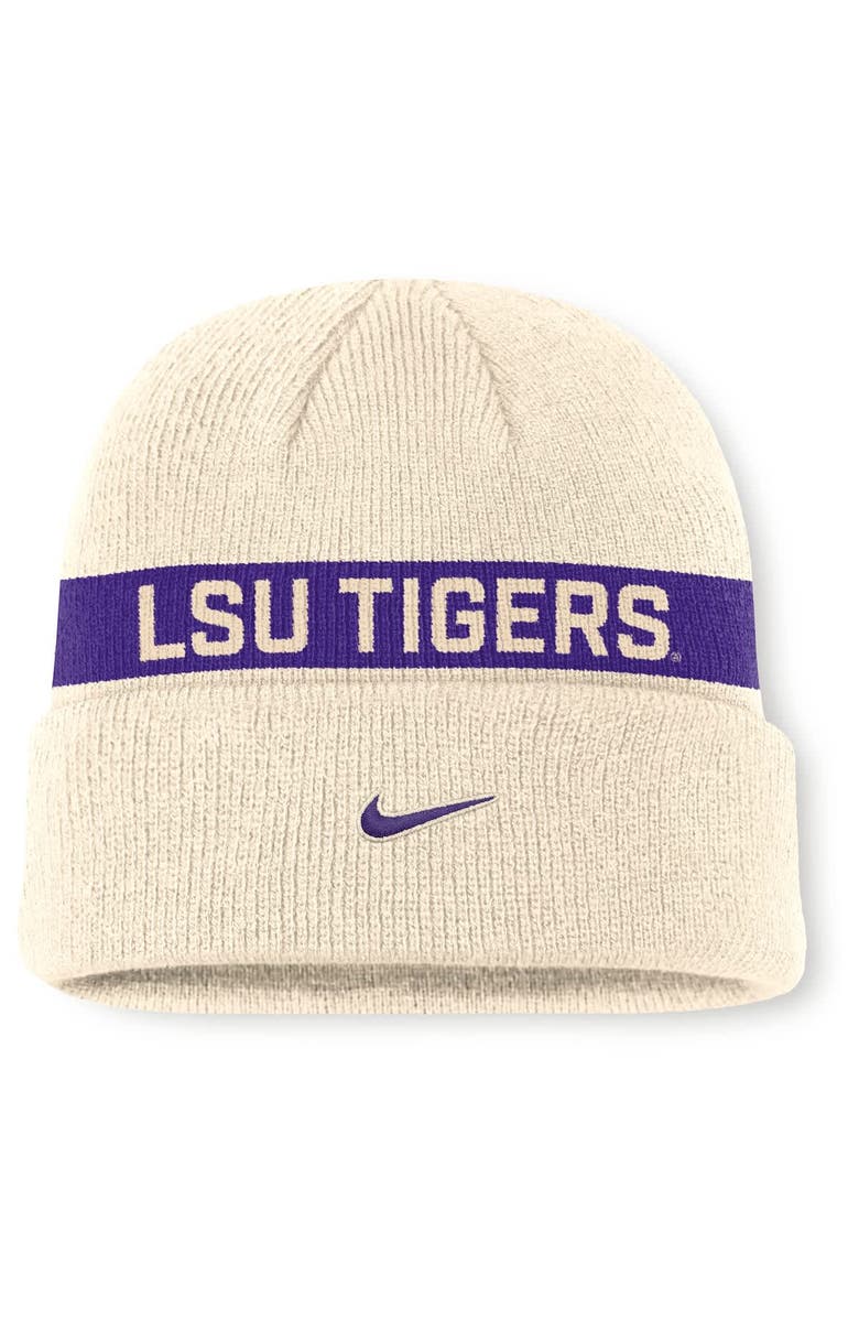 Nike Men's Nike Natural LSU Tigers Peak Primetime Utility Cuffed Knit Hat, Alternate, color, Natural