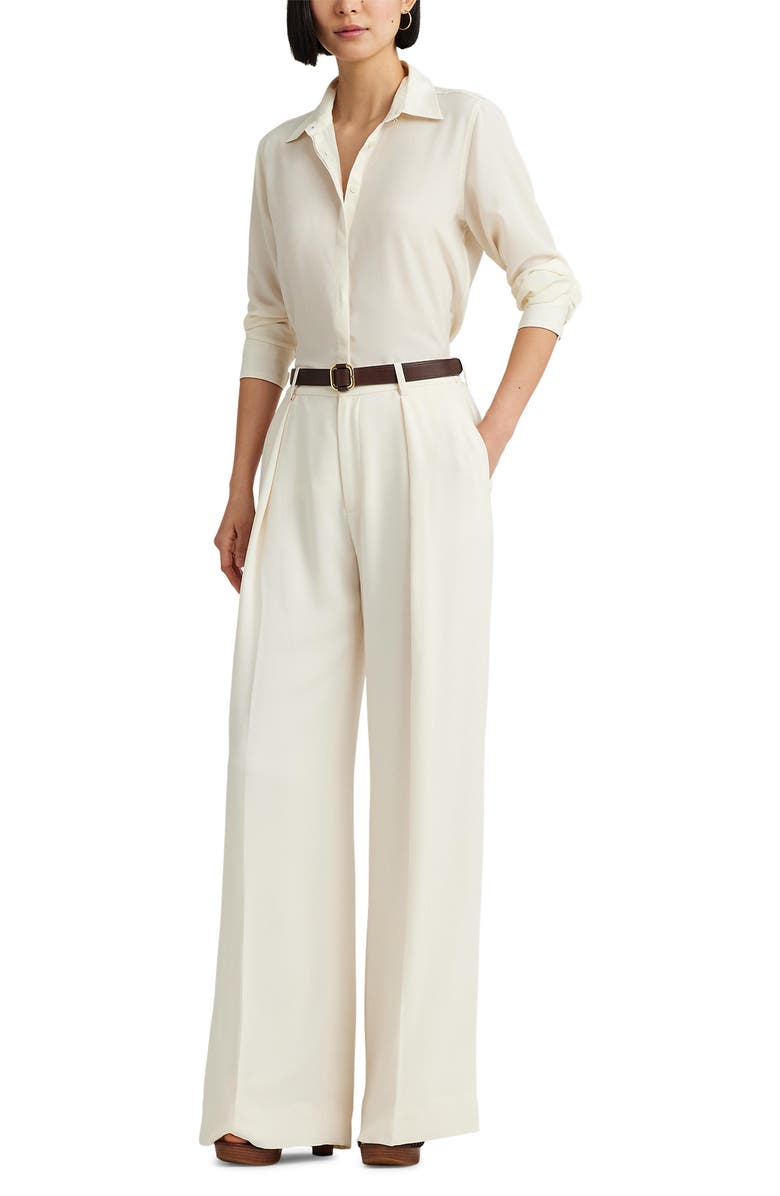 Lauren Ralph Lauren Classic Fit Crepe Shirt, Alternate, color, 