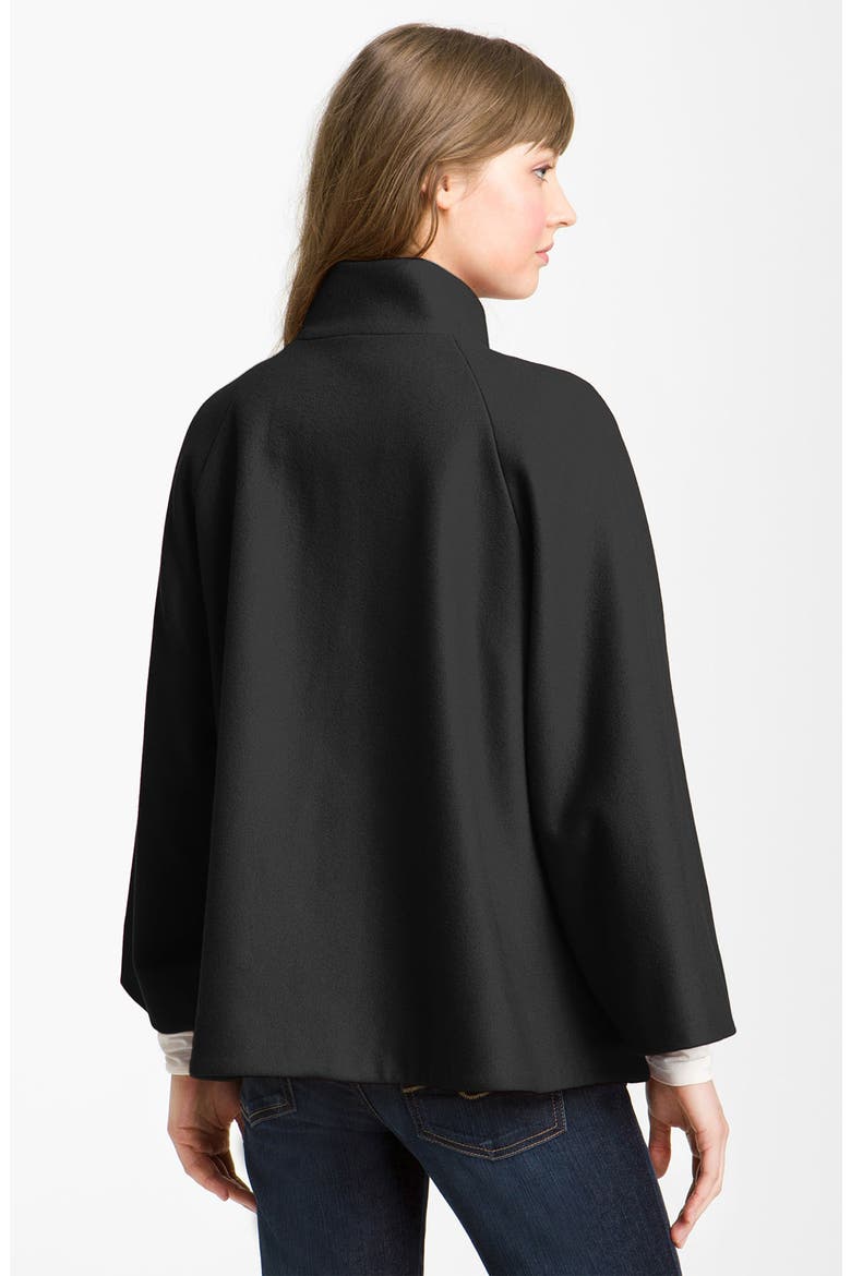 Bell Sleeve Capelet, Alternate, color, BLACK