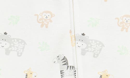 Little Me Cute Safari Footie & Hat Set In Blue
