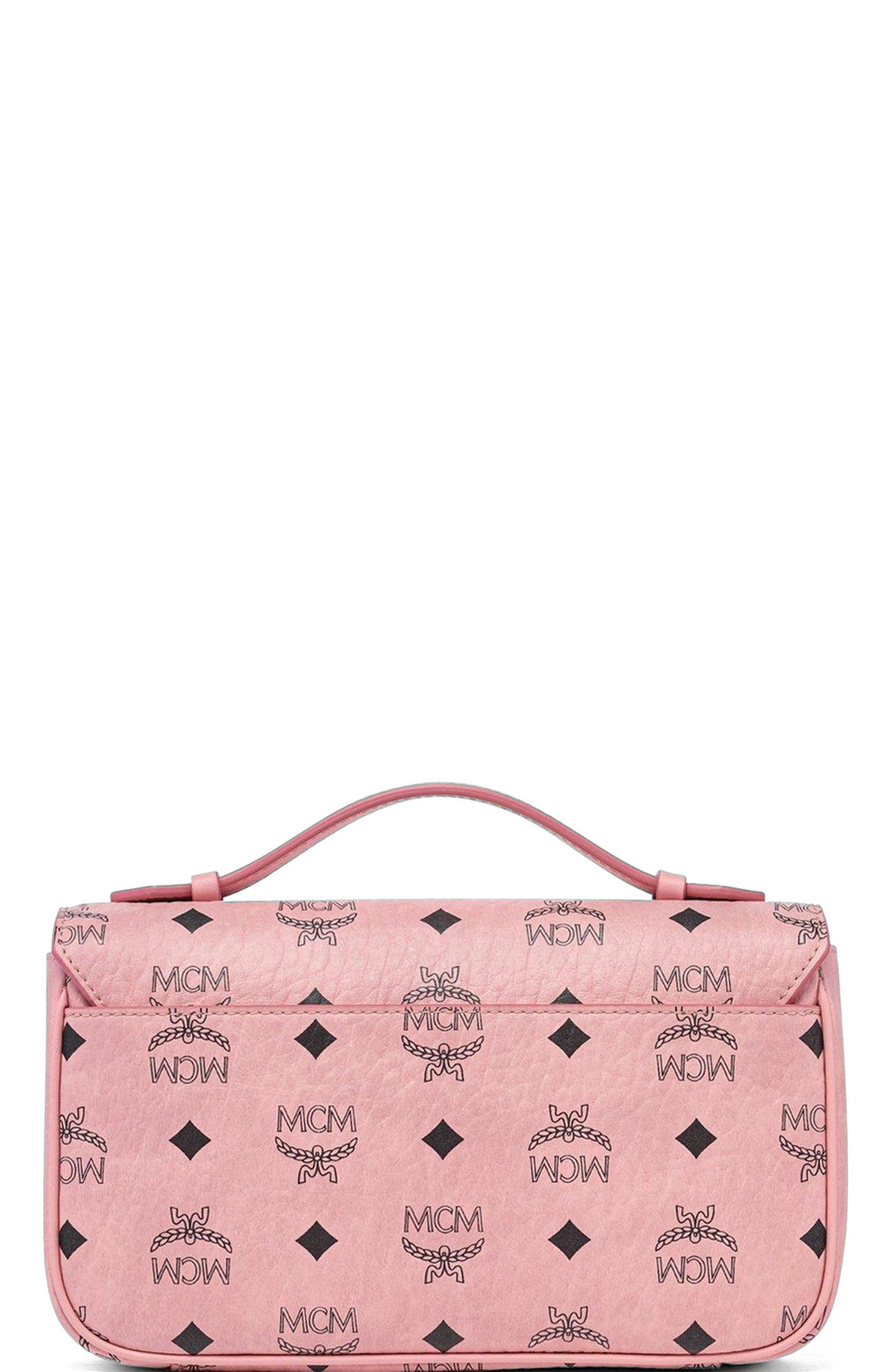 MCM Tracy Crossbody in Visetos, Alternate, color, Pink