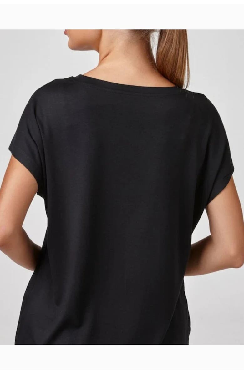 Forever & Always Liona Modal Blend Soft Stretch Everyday Top, Alternate, color, Black