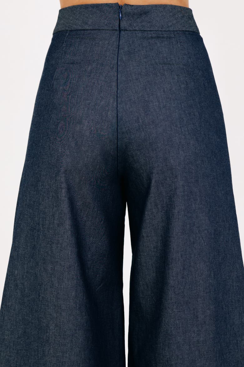 Flow Wide-Leg Denim Pants, Alternate, color, Dark Denim