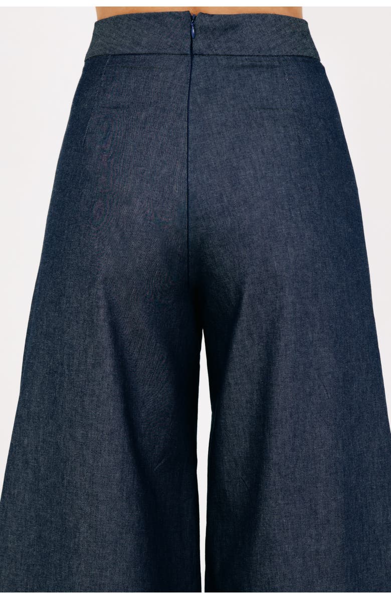 Valentina Gordon Flow Wide-Leg Denim Pants, Alternate, color, Dark Denim