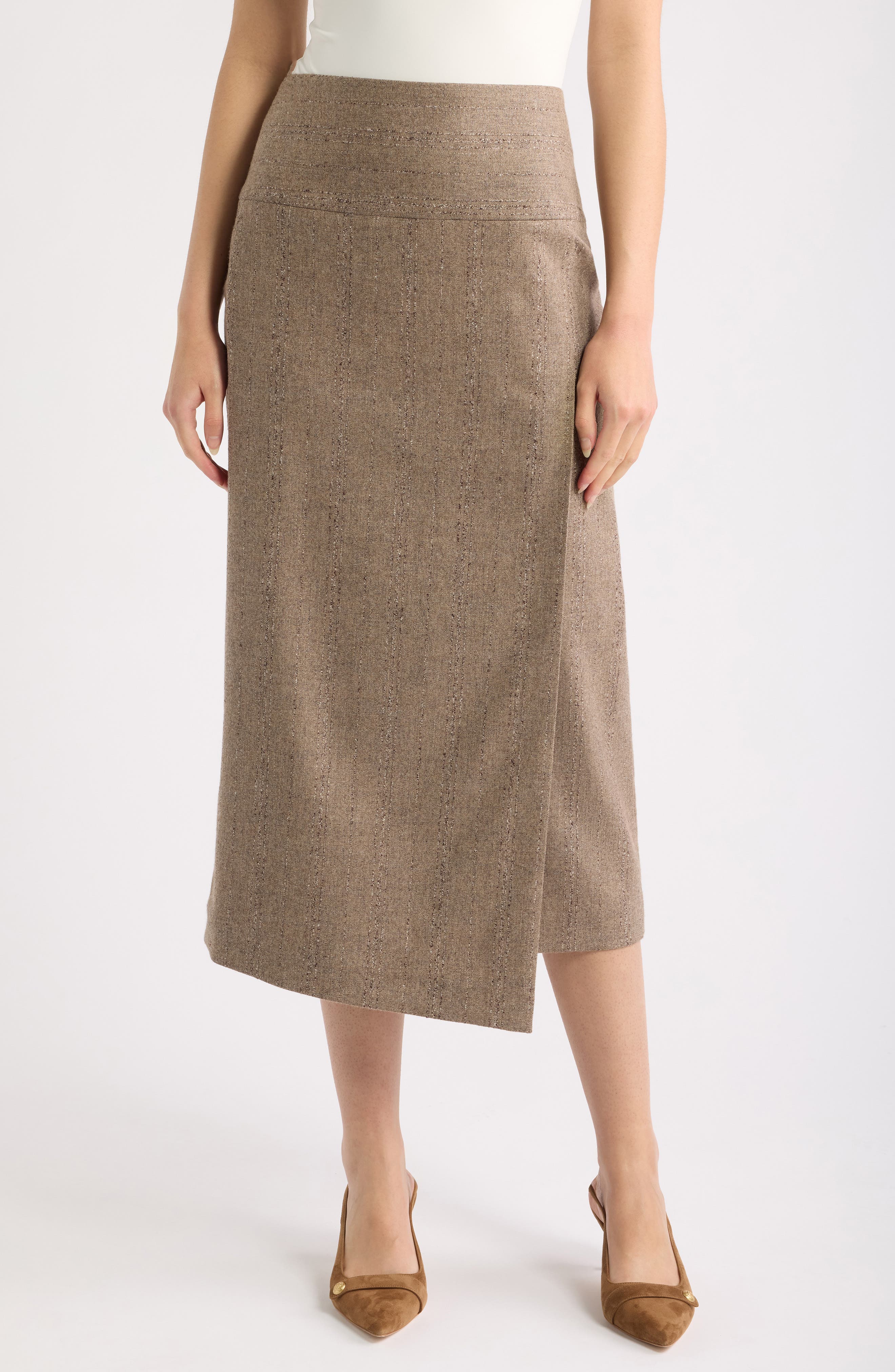selected BEIGE MELANGE STRIPE