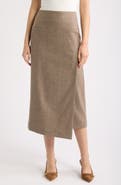 BOSS Vornara Faux Wrap Midi Pencil Skirt