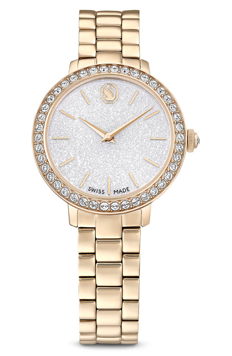 Swarovski Matrix Bracelet Watch, 30mm, Main, color, Gold
