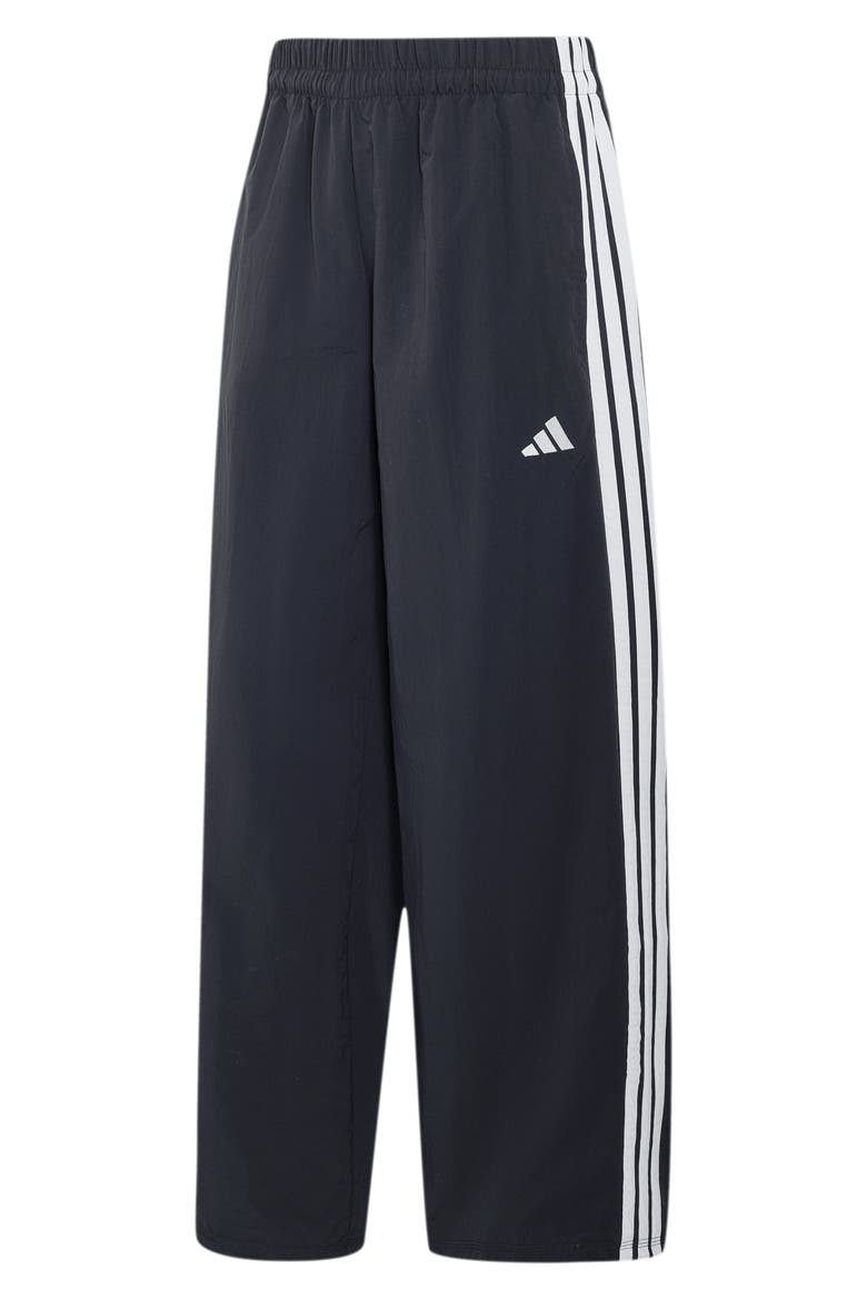 Iconic 3-Stripes Track Pants, Alternate, color, BLACK/WHITE