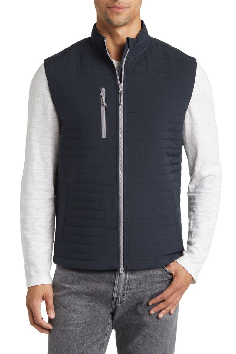 Crosswind Quilted Performance Vest, Alternate, color, BLACK
