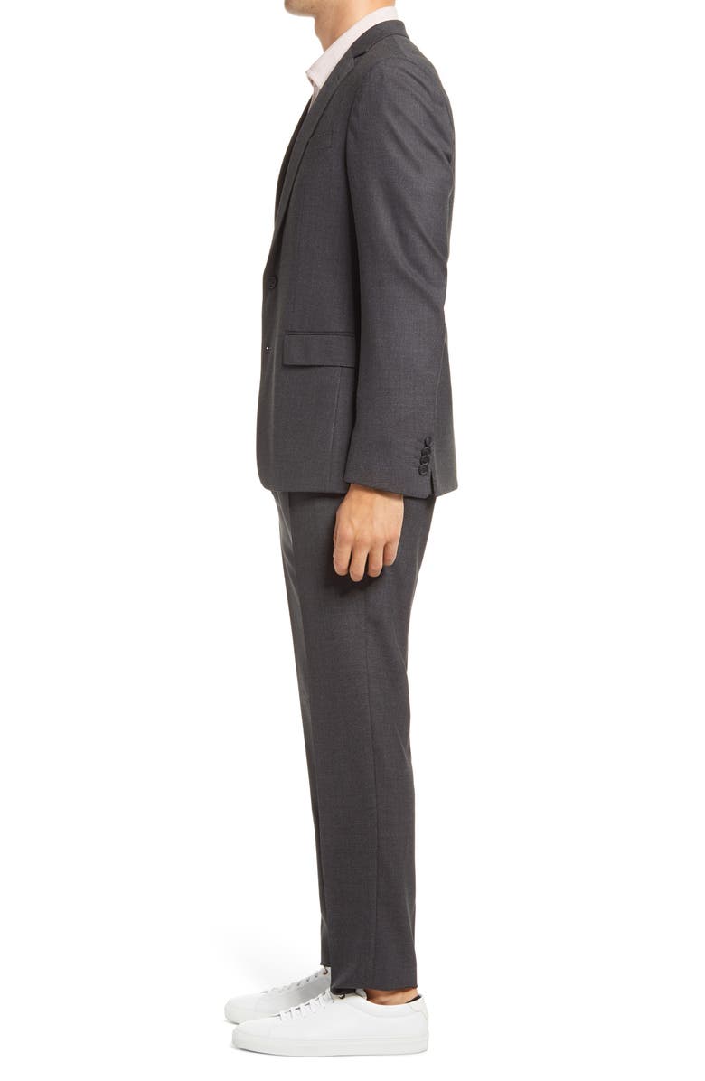 BOSS Herrel Grace Trim Fit Grey Stretch Suit, Alternate, color,