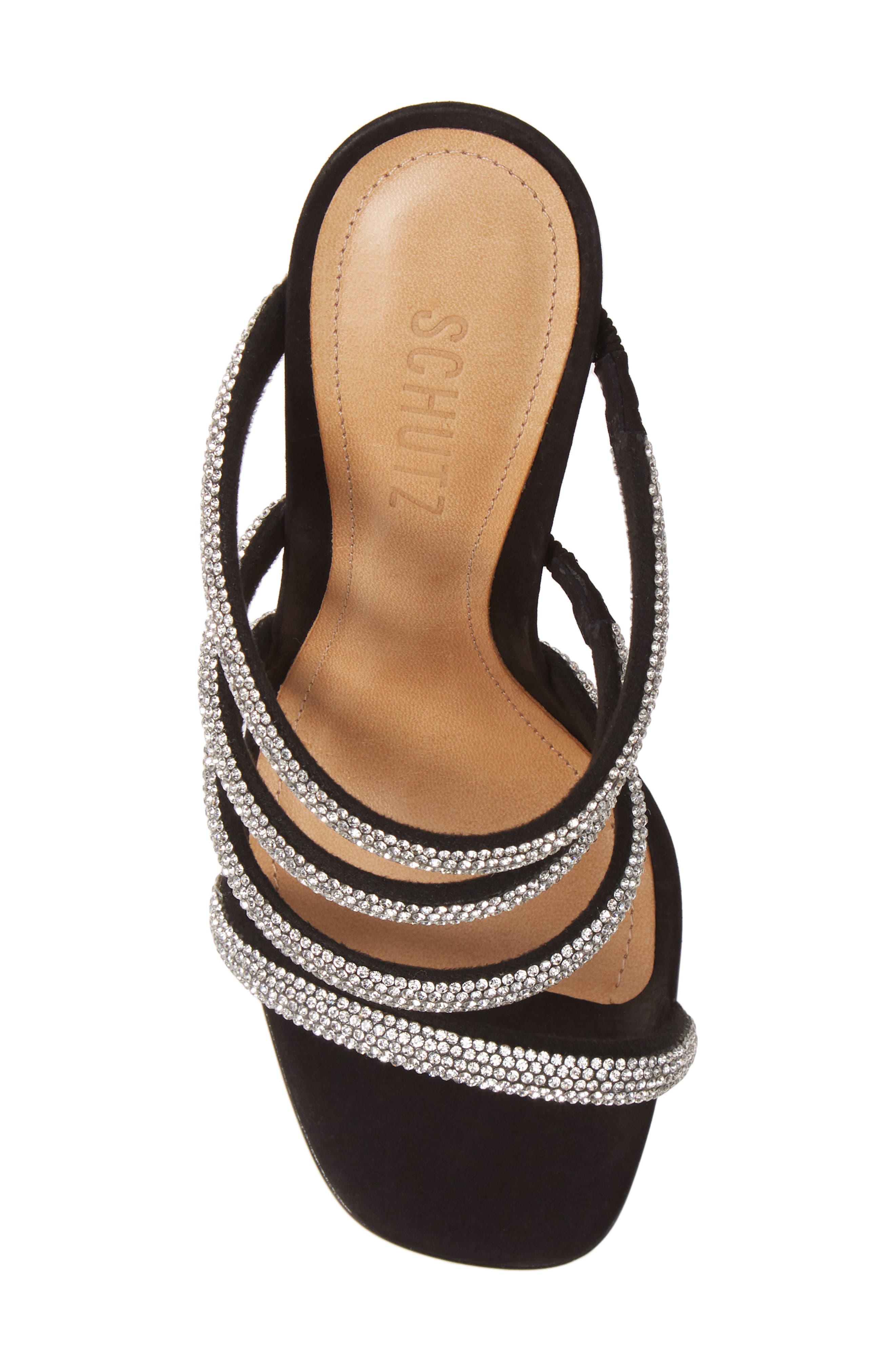 Schutz Sariah Strappy Crystal Slip-On Sandal, Alternate, color, 