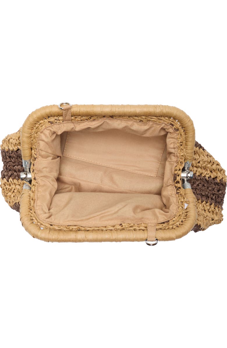 Collection XIIX Stripe Raffia Clutch, Alternate, color, Natural Brown