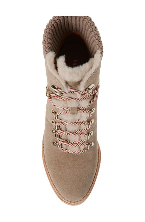 Kate Spade New York Willow Genuine Shearling Wedge Bootie In Brown