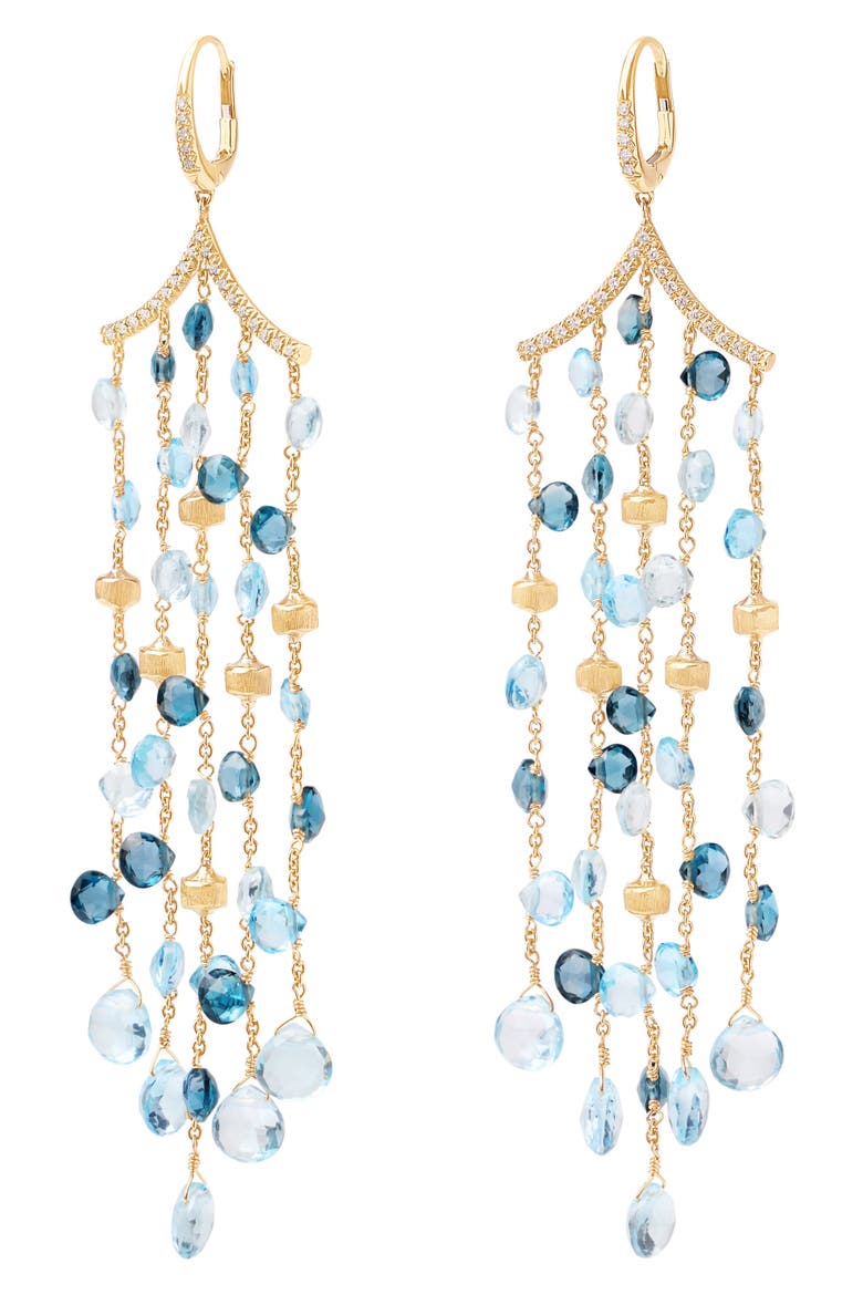 Paradise Drop Earrings, Main, color, GOLD