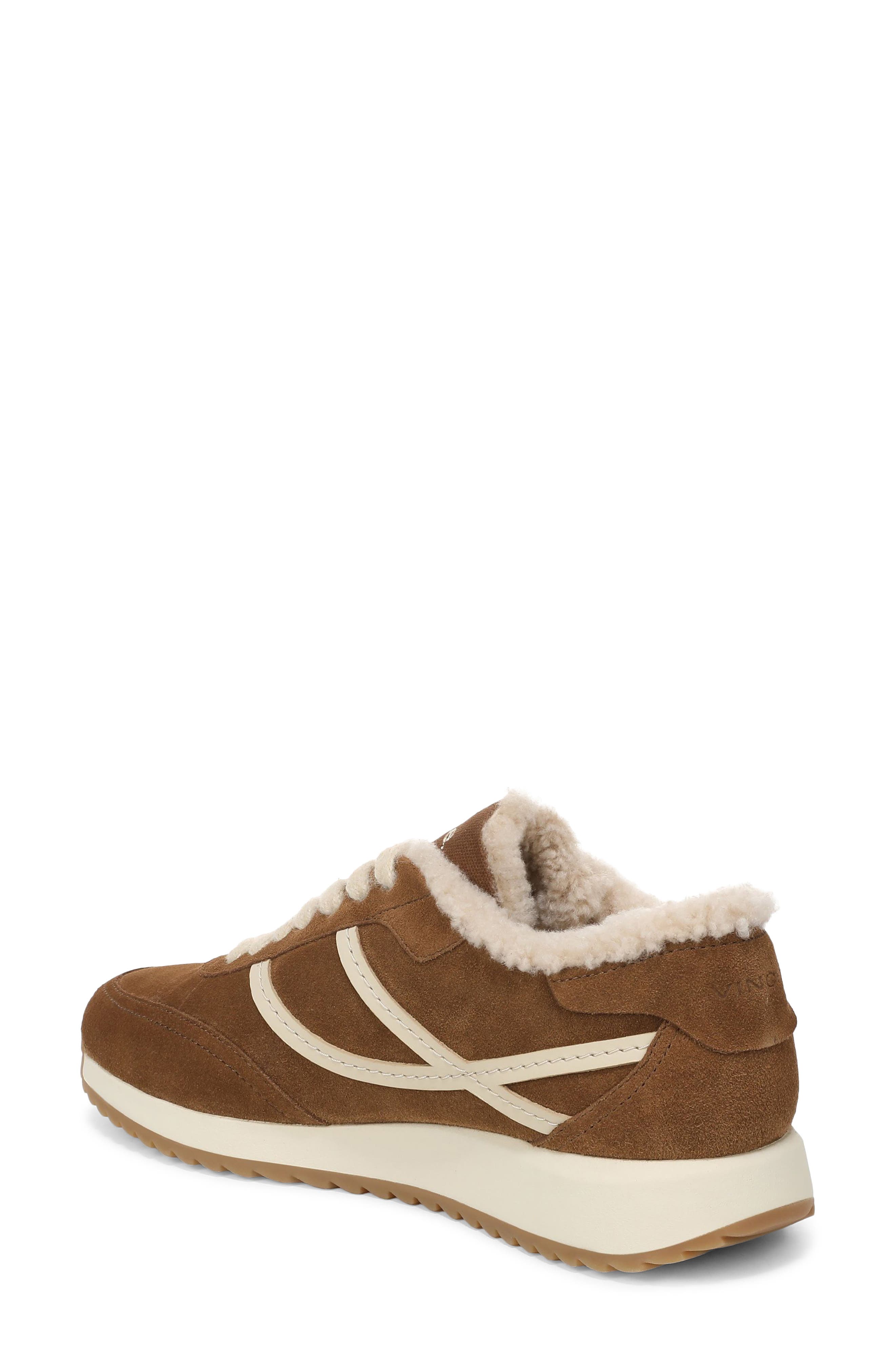 Genuine Shearling Platform Sneaker, Alternate, color, ELMWOOD