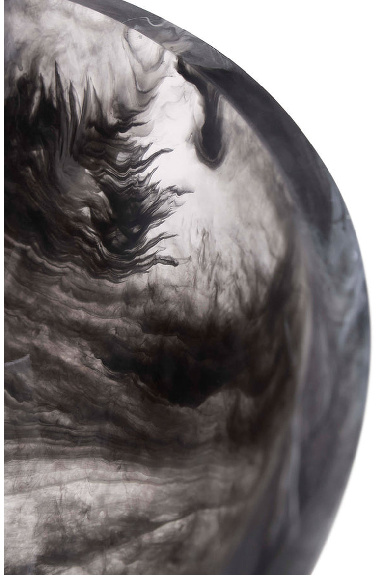 Como Finial Bowl, Alternate, color, Black / White Marble