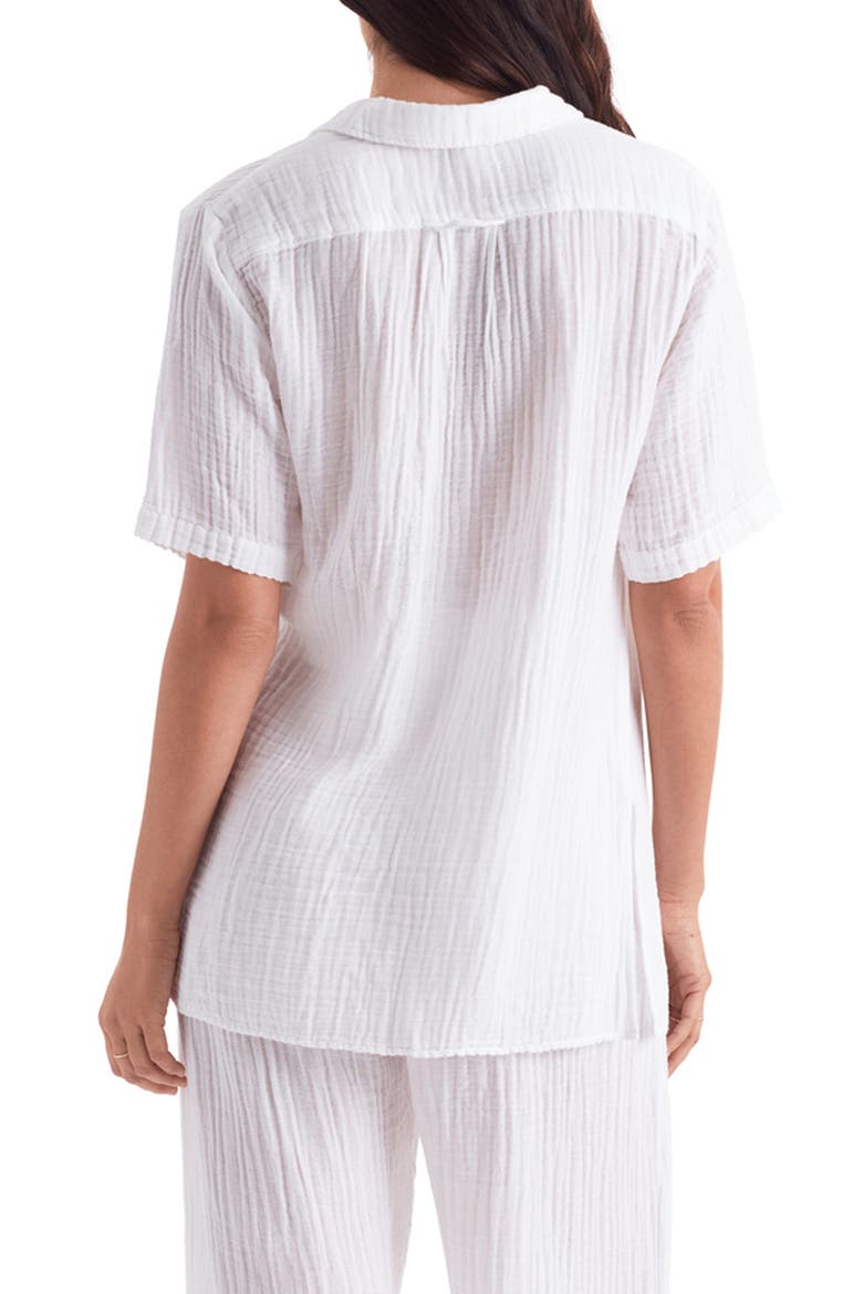 Vista Double Gauze Shirt, Alternate, color, WHITE