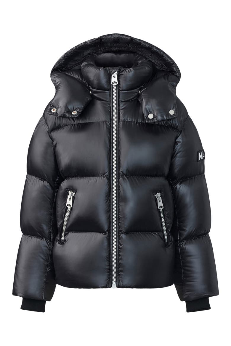 Kids' Jesse Hooded Down Puffer Jacket, Main, color, BLACK