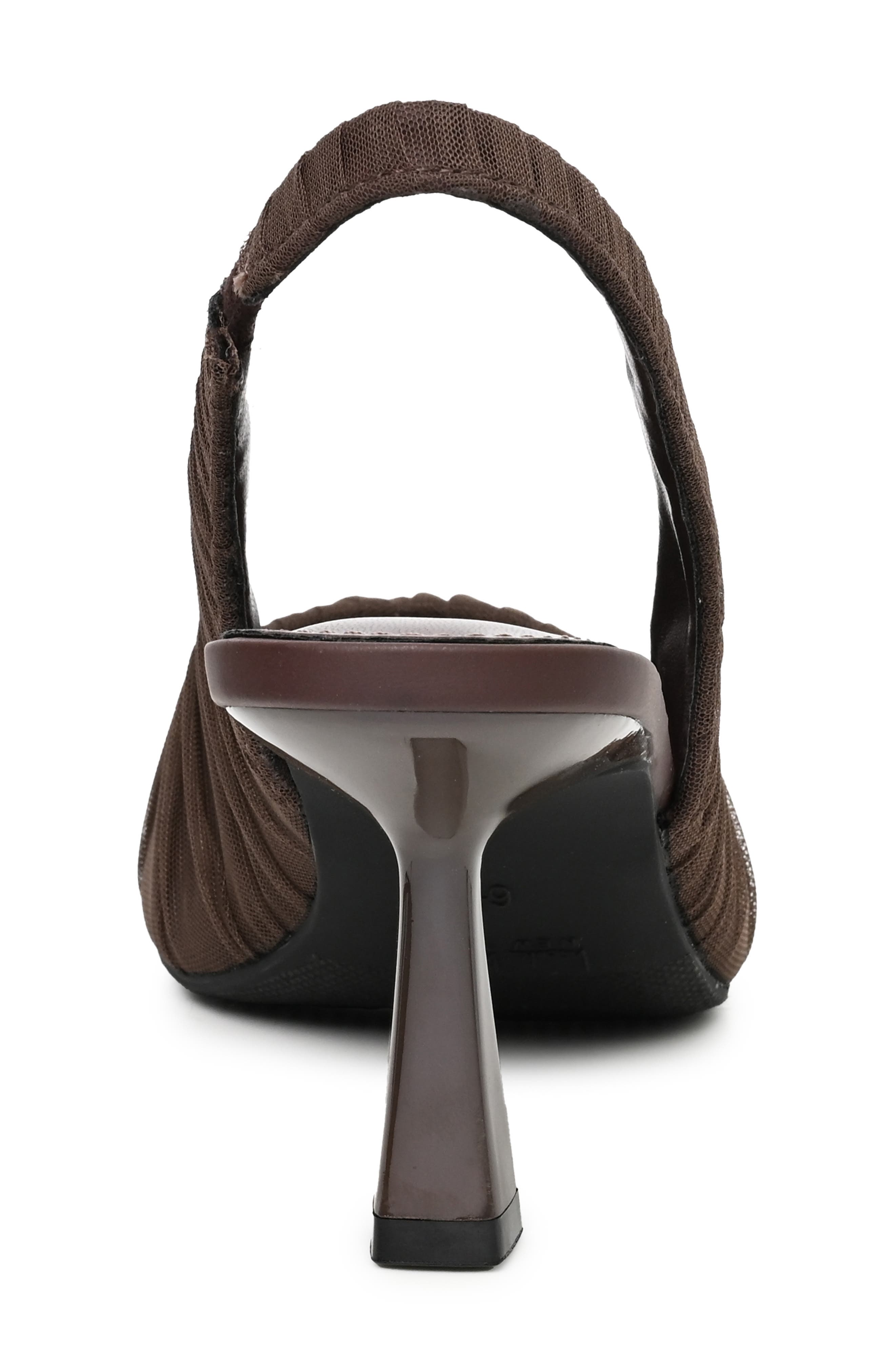 Rougtie Pointed Toe Slingback Pump, Alternate, color, CHOCOLATE