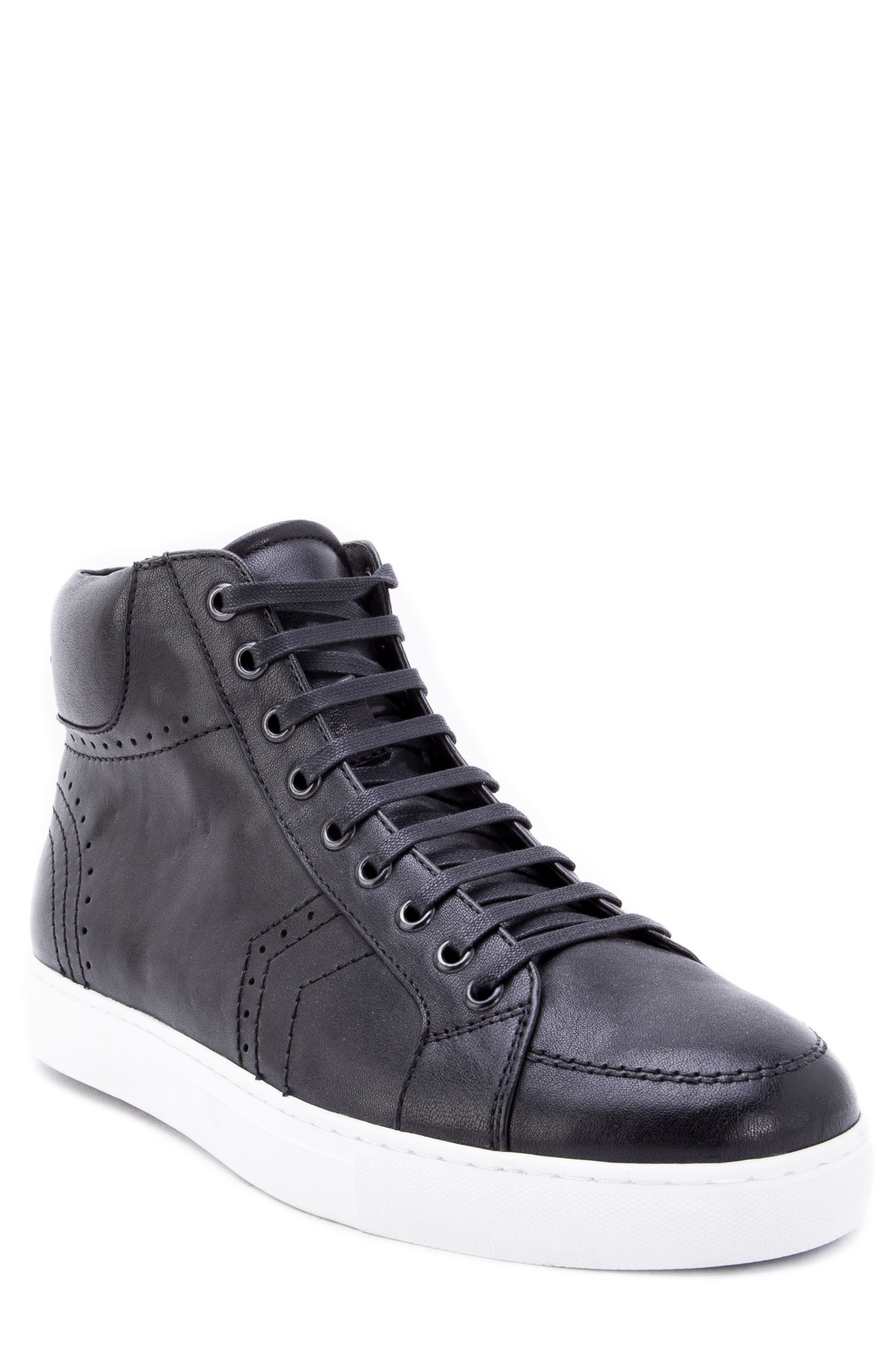 Zanzara Uglow Perforated High Top Leather Sneaker, Main, color, 