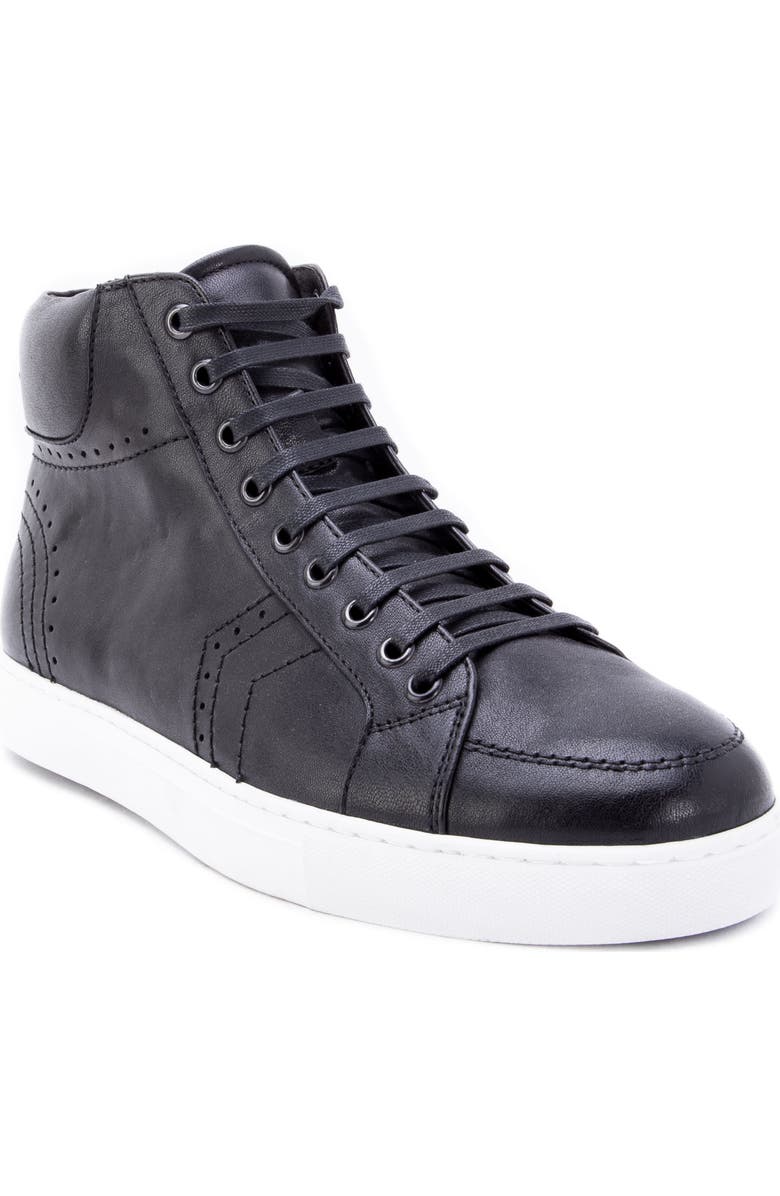 Zanzara Uglow Perforated High Top Leather Sneaker, Main, color,
