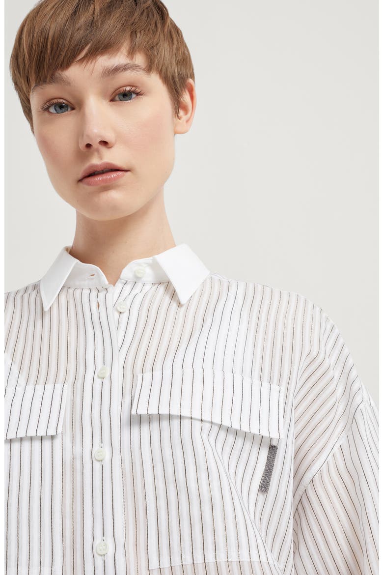 Organza shirt, Alternate, color, White