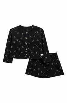 Kids' Buttoned Top & Skirt Set