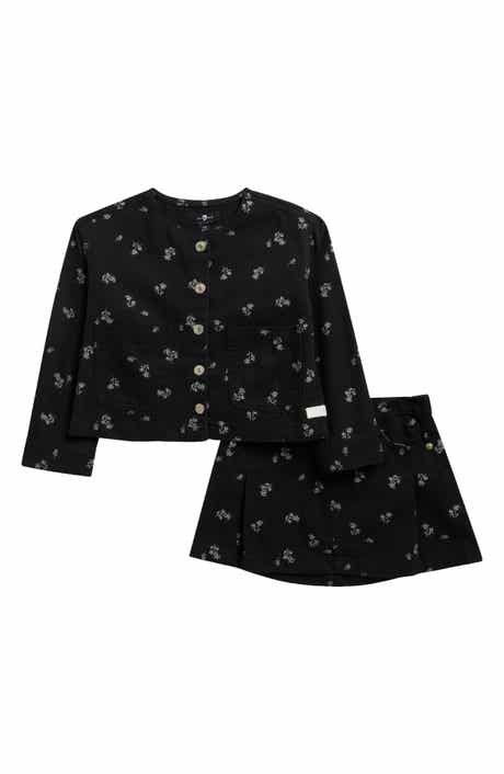 Kids' Buttoned Top & Skirt Set