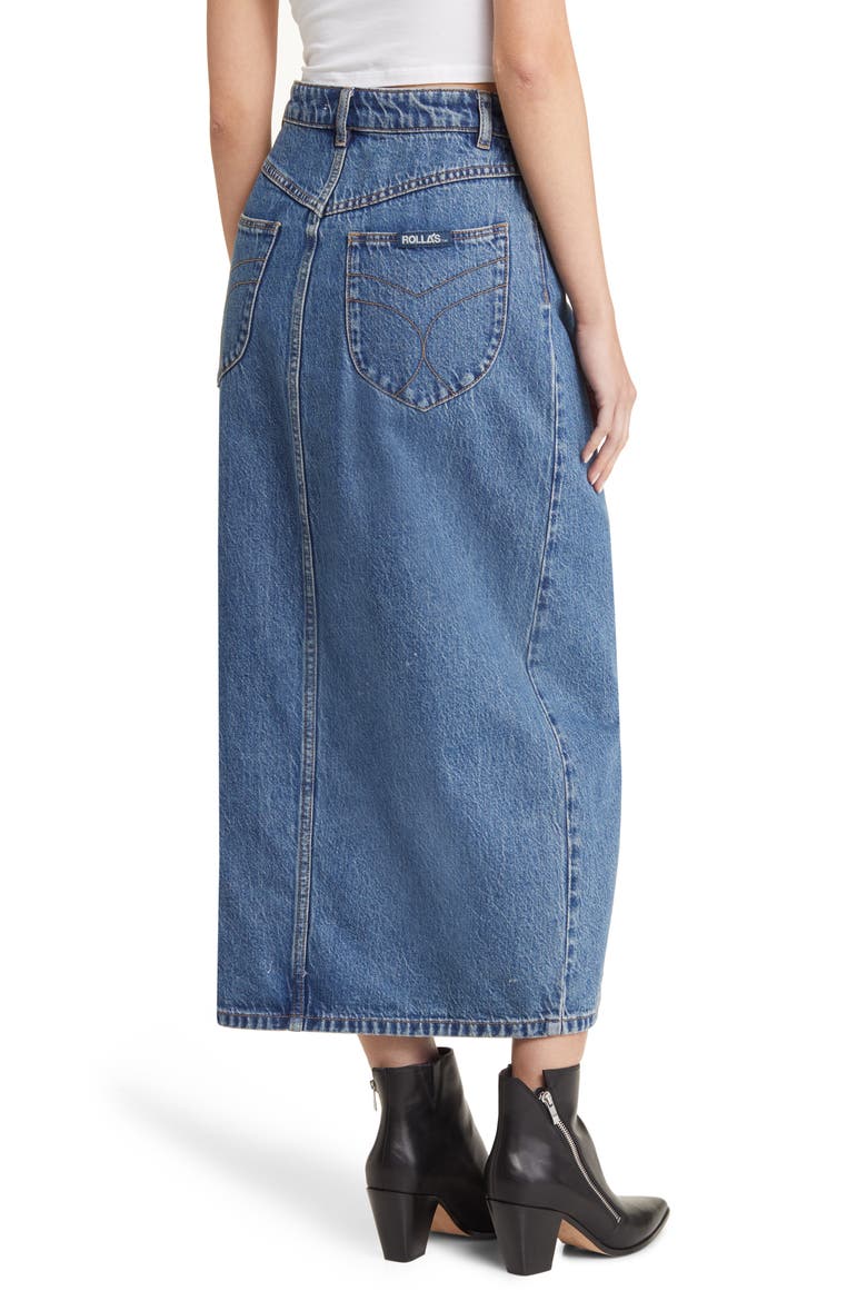 Chicago Denim Maxi Skirt, Alternate, color, LYOCELL BLUE