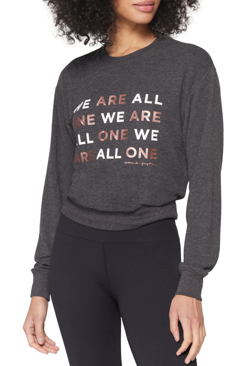 Spiritual Gangster All One Savasana Graphic Sweatshirt, Main, color,