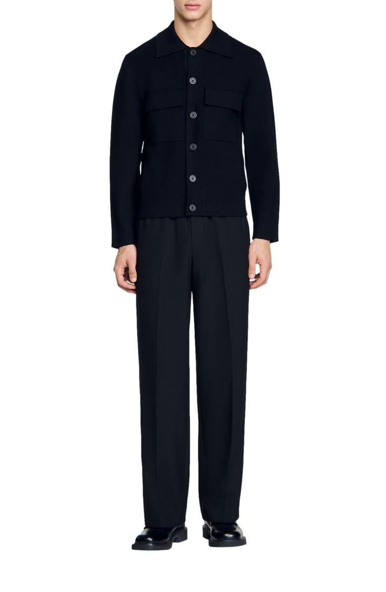 SANDRO Knit jacket, Alternate, color, 