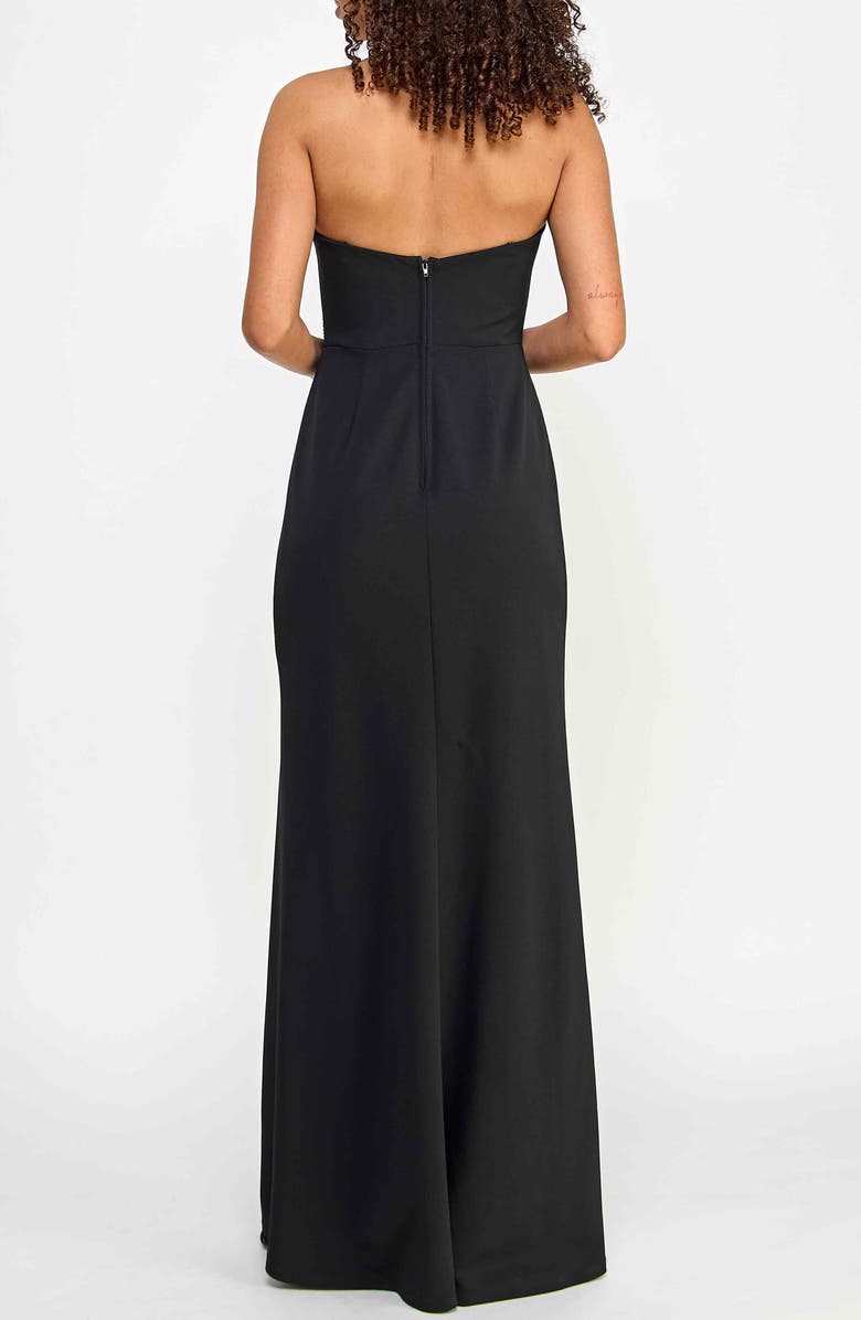 Speechless Rhinestone Rosette Strapless Gown, Alternate, color,