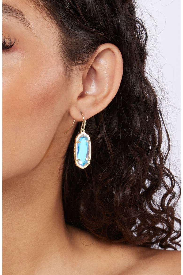 Dani Stone Drop Earrings, Alternate, color, GOLD DICHROIC GLASS