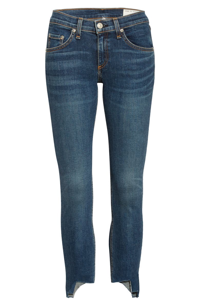 rag & bone Cate Step Hem Ankle Skinny Jeans, Alternate, color, Hampton
